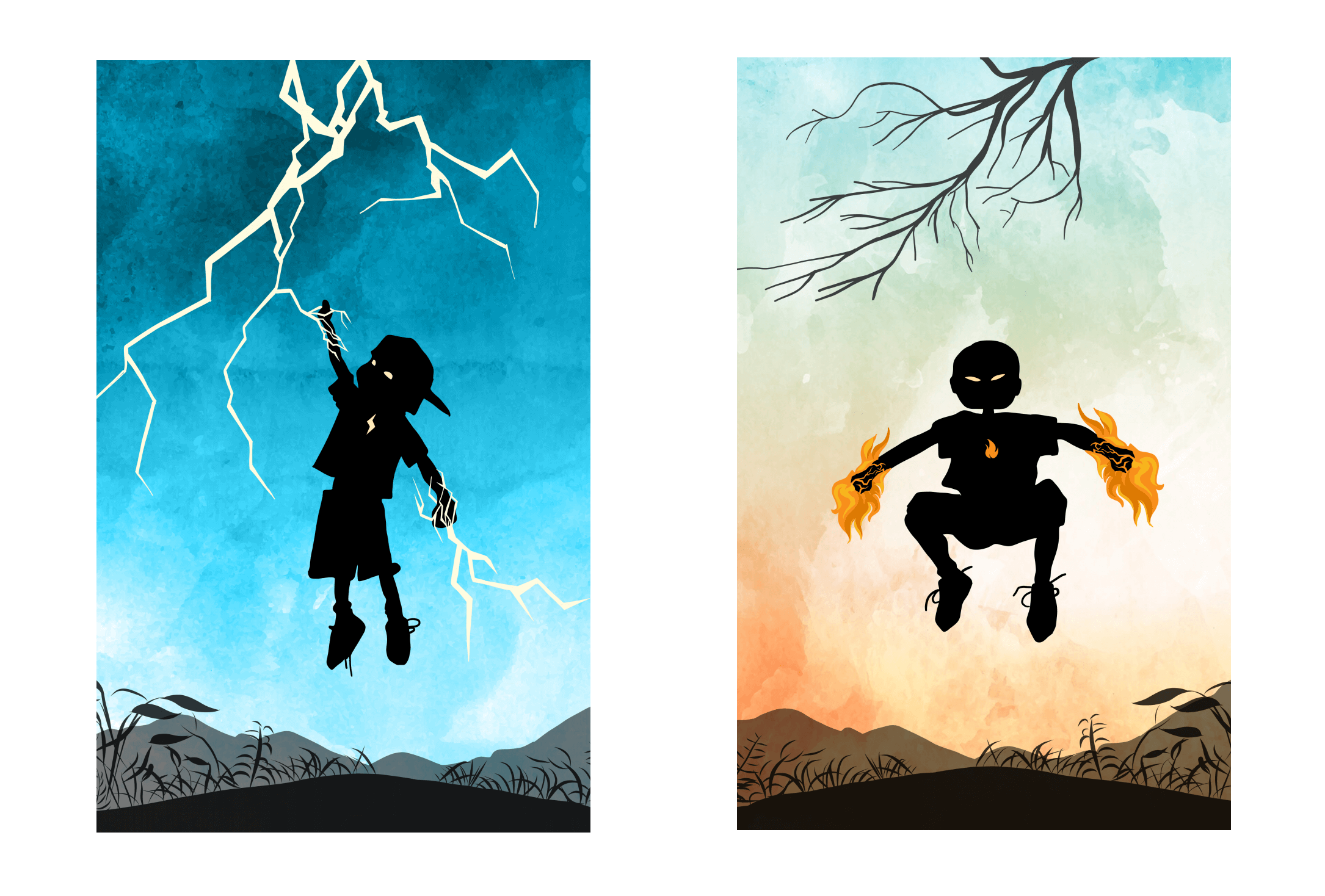 Initial superhero character concepts